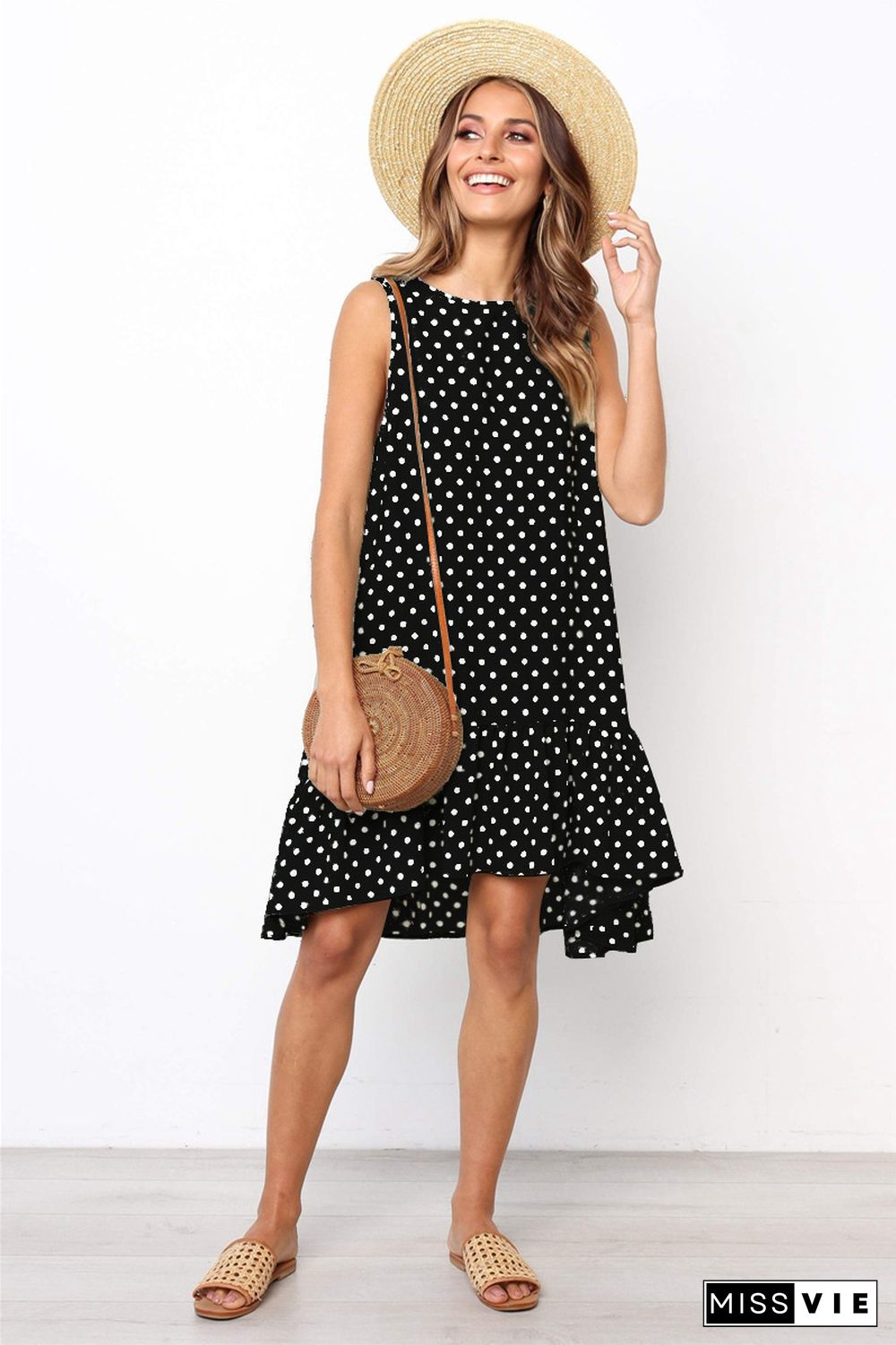 Printed Ruffled Women's Dress