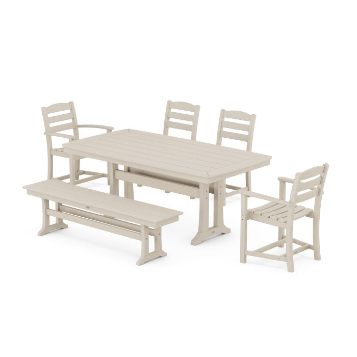 Polywood La Casa Cafe 6-Piece Dining Set with Trestle Legs PWS1042-1