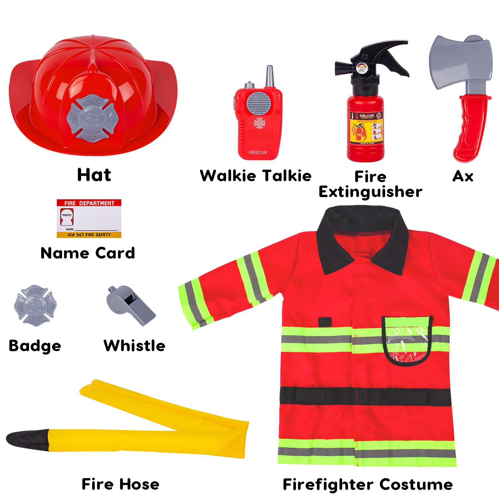 Liberry Fireman Toys for Kids Aged 3-6 Years Old Firefighter Dress Up Indoor and Outdoor