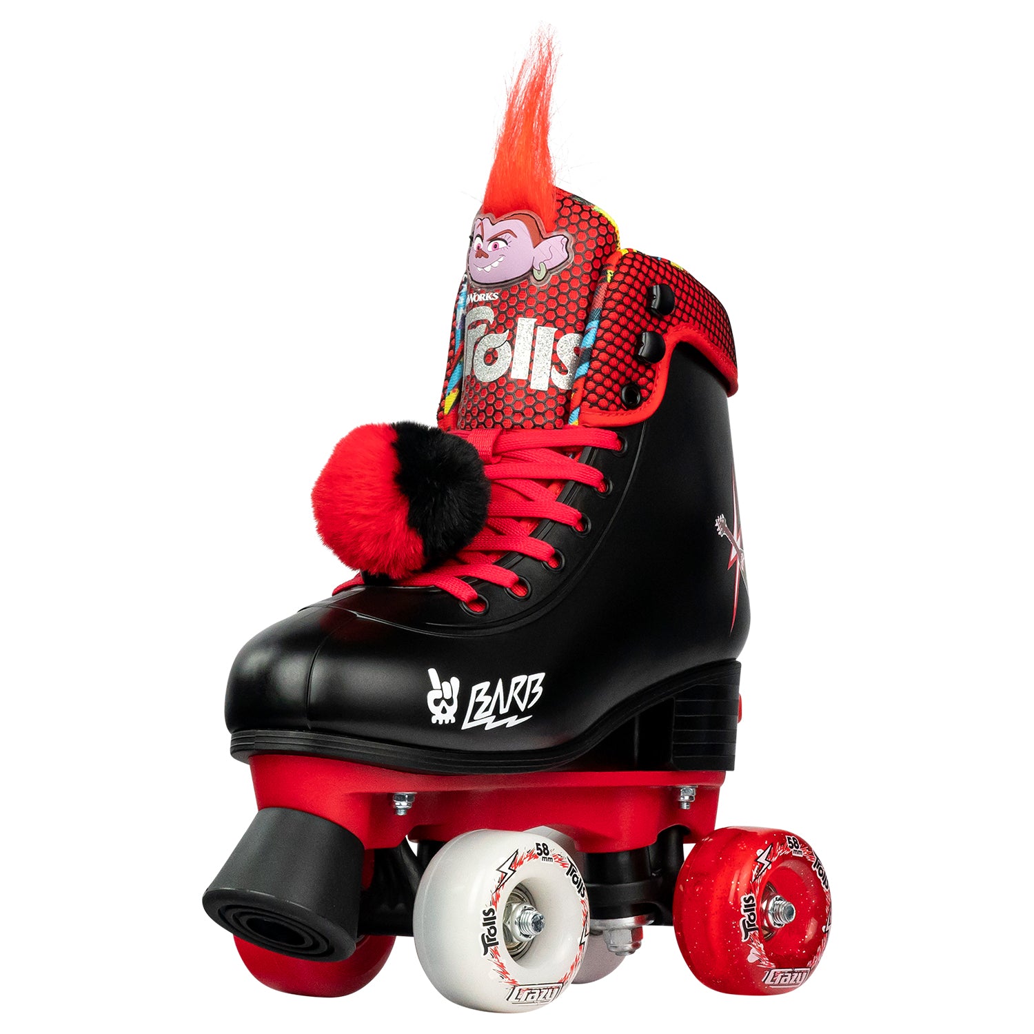 Crazy Skates Trolls Size Adjustable Roller Skates - Featuring Poppy or Barb from Trolls World Tour