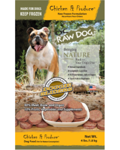 OC Raw Chicken and Produce Raw Frozen Formulation Slider For Dog