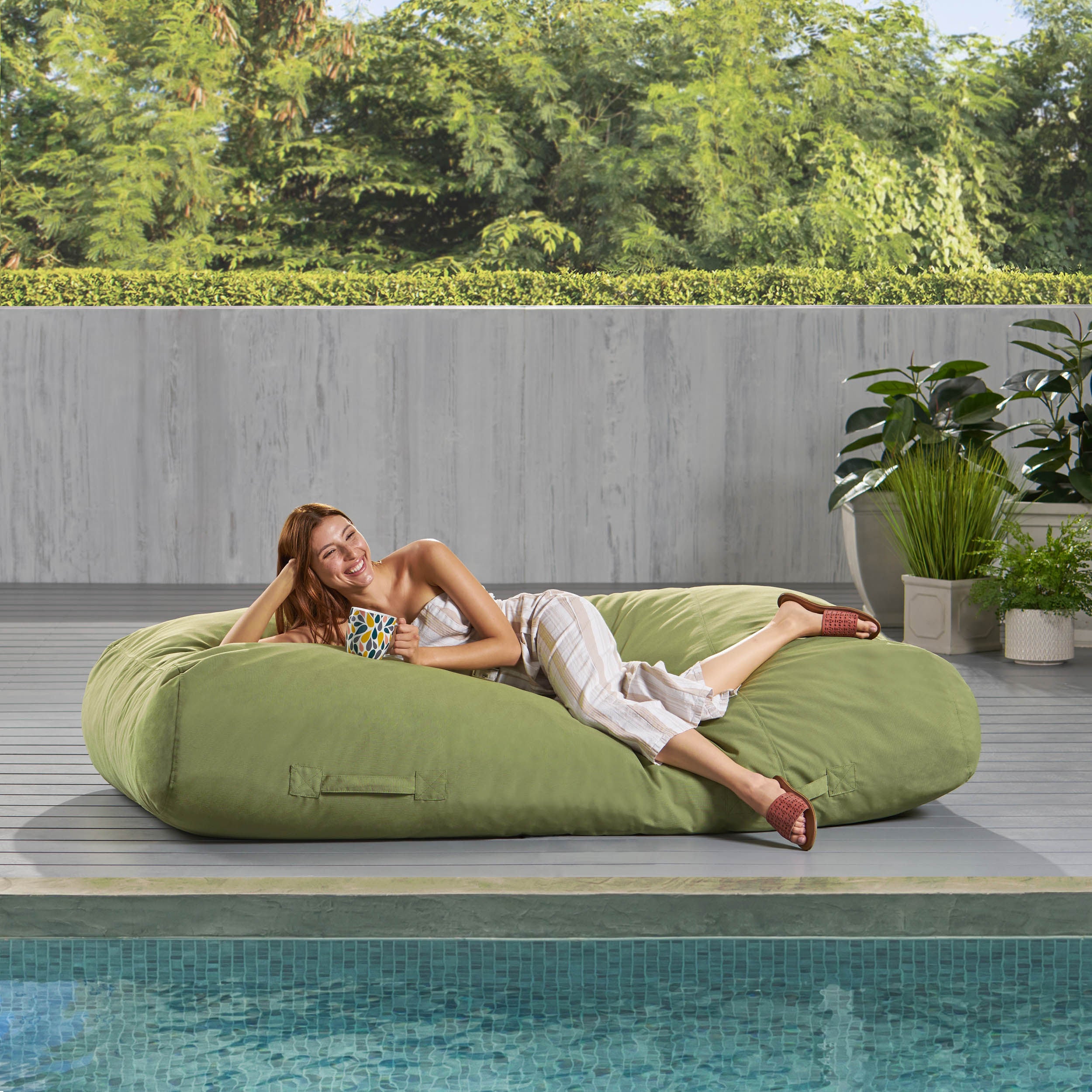 Arcelia Outdoor Water Resistant 6X3 Lounger Bean Bag