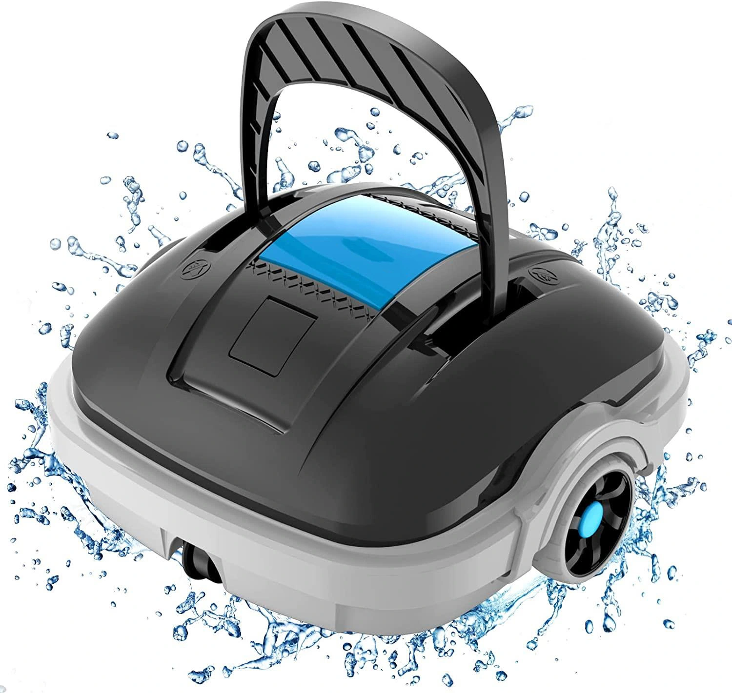 Cordless Robotic Pool Cleaner, Automatic Pool Vacuum, IPX8 Waterproof, Dual-Motor, 180μm Fine Filter, Ideal for Above Ground Pool and Flat Bottom In Ground Pool Up to 525 Sq.Ft,