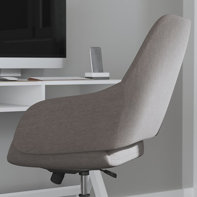 Merrick Lane Antwerp Office Chair Ergonomic Executive Mid-Back Design In Contemporary Brown Fabric With 360▲ Swivel And Height Adjustment