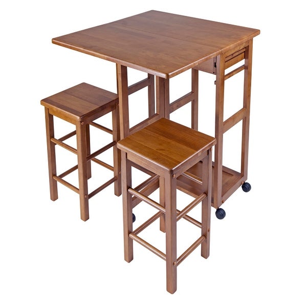 3 Teak Elegant Suzanne Space Saver Set 2 Square Seat Stools， 32.75