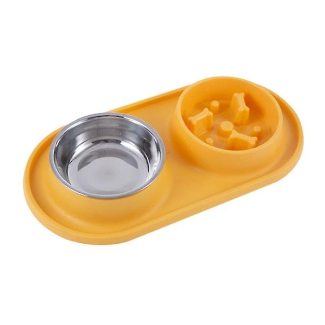 Silicone anti choke dog bowl