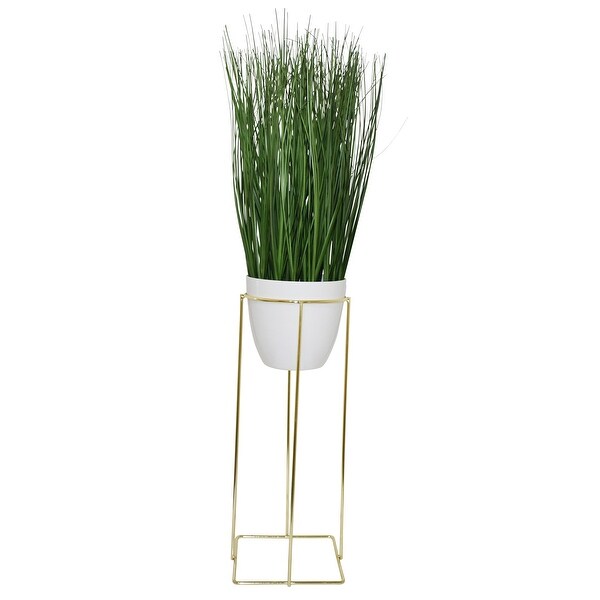 38 Grass Plants with Gold Metal Stand