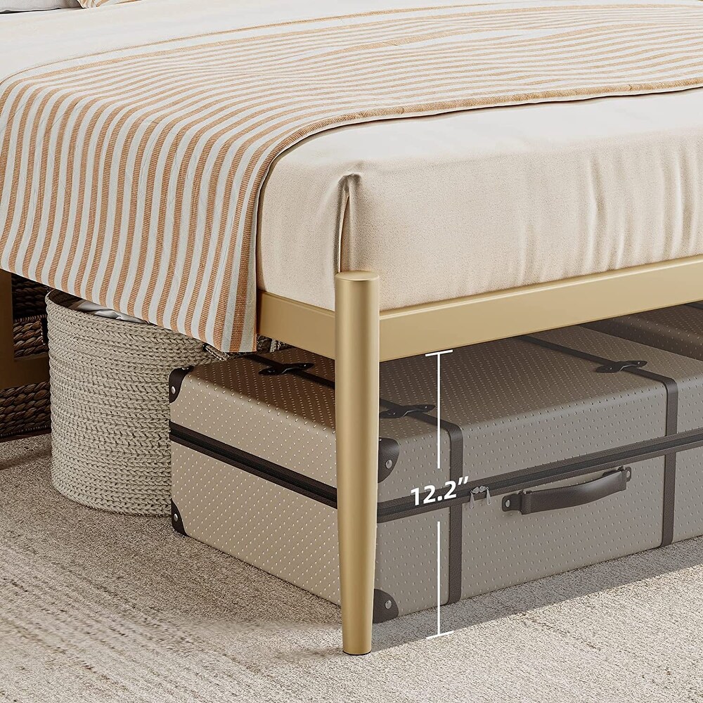 Queen Bed Frame Platform Bed with Headboard 14 Inches with Storage