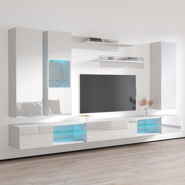 Fly EF5 33TV Wall Mounted Floating Modern Entertainment Center