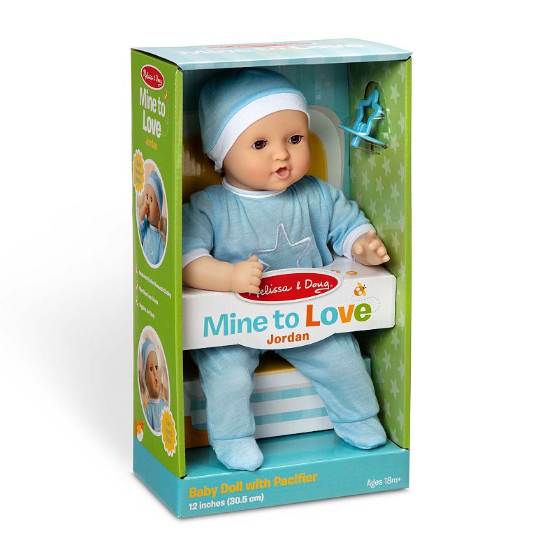 Melissa and Doug Mine to Love Jordan 12 Inch Baby Doll