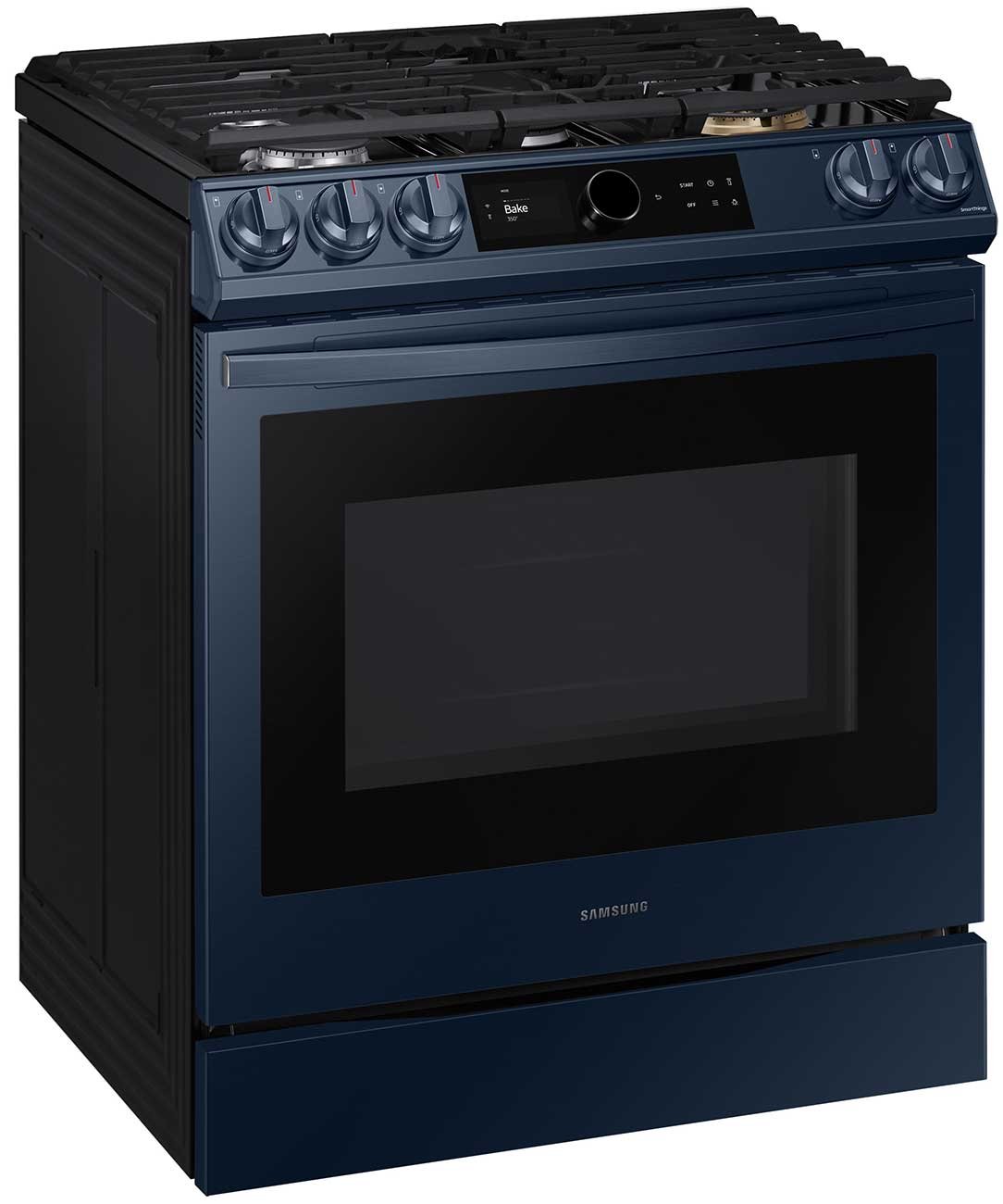  ADA 6 Cu. Ft. Fingerprint Resistant Navy Steel BESPOKE Front Control Slide-In Gas Range With Smart Dial and Air Fry