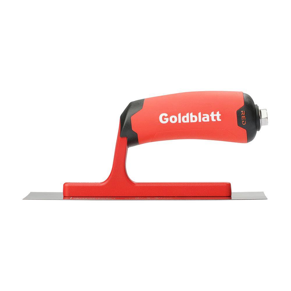 Goldblatt RED SINCE 1885 8 in. x 3 in. Pro Steel Mini Finishing Trowel G16118