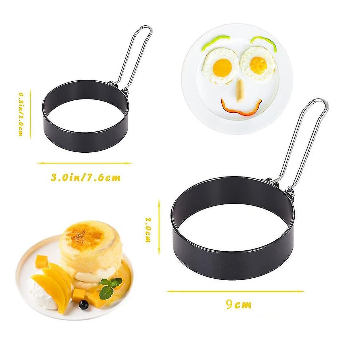 5 Pack Non-stick Egg Rings For Griddle，frying Egg Maker Molds