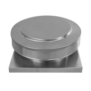 10 in. Dia. Aluminum Round Back Roof Vent with Curb Mount Flange in Mill Finish RBV-10-C2-CMF