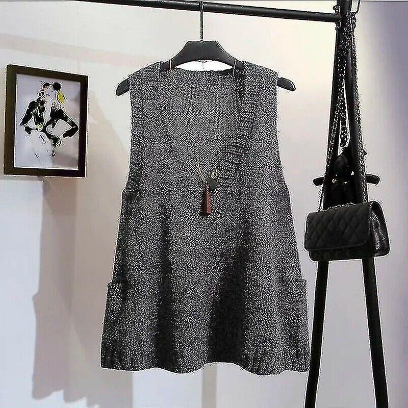 Women Knit Vest V-neck Waistcoat Sleeveless Sweater Jumper Gilet Pocket Tanka-1