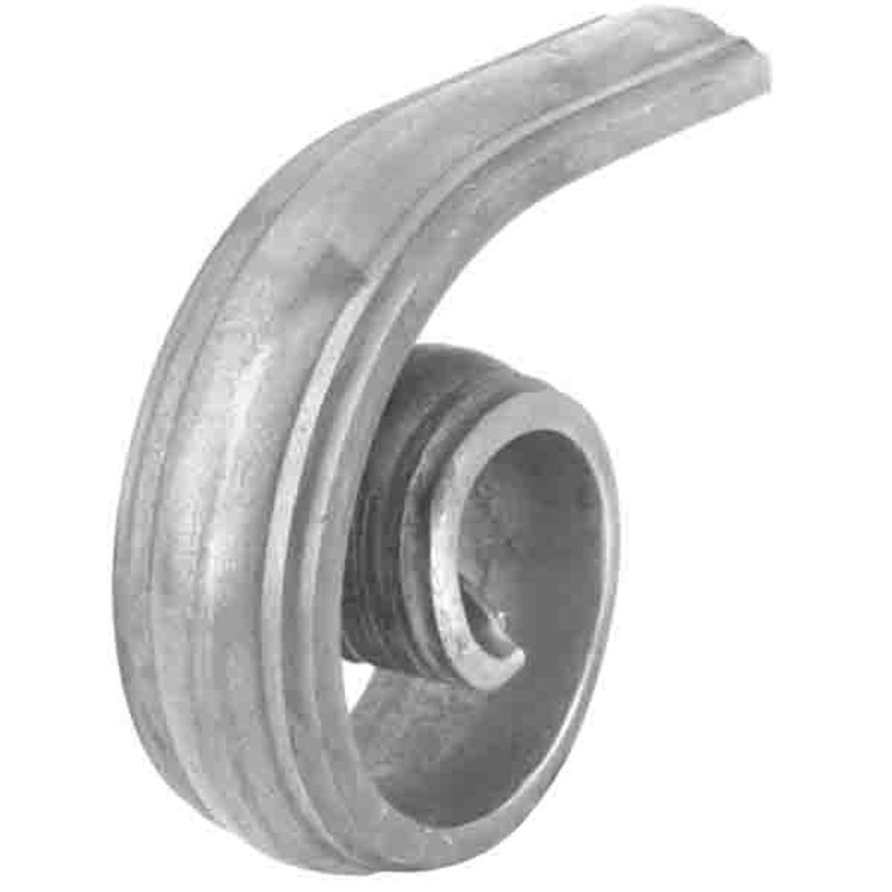 arteferro 5-18 in. H x 4-1132 in. D x 1.56 in. W Solid Domed Scrolled Raw Forged Iron Handrail End Cap 114B13