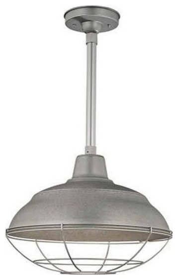 Millennium Lighting RWHS17 GA R Series   17 quotWarehouse Shade   Farmhouse   Outdoor Hanging Lights   by 1STOPlighting  Houzz