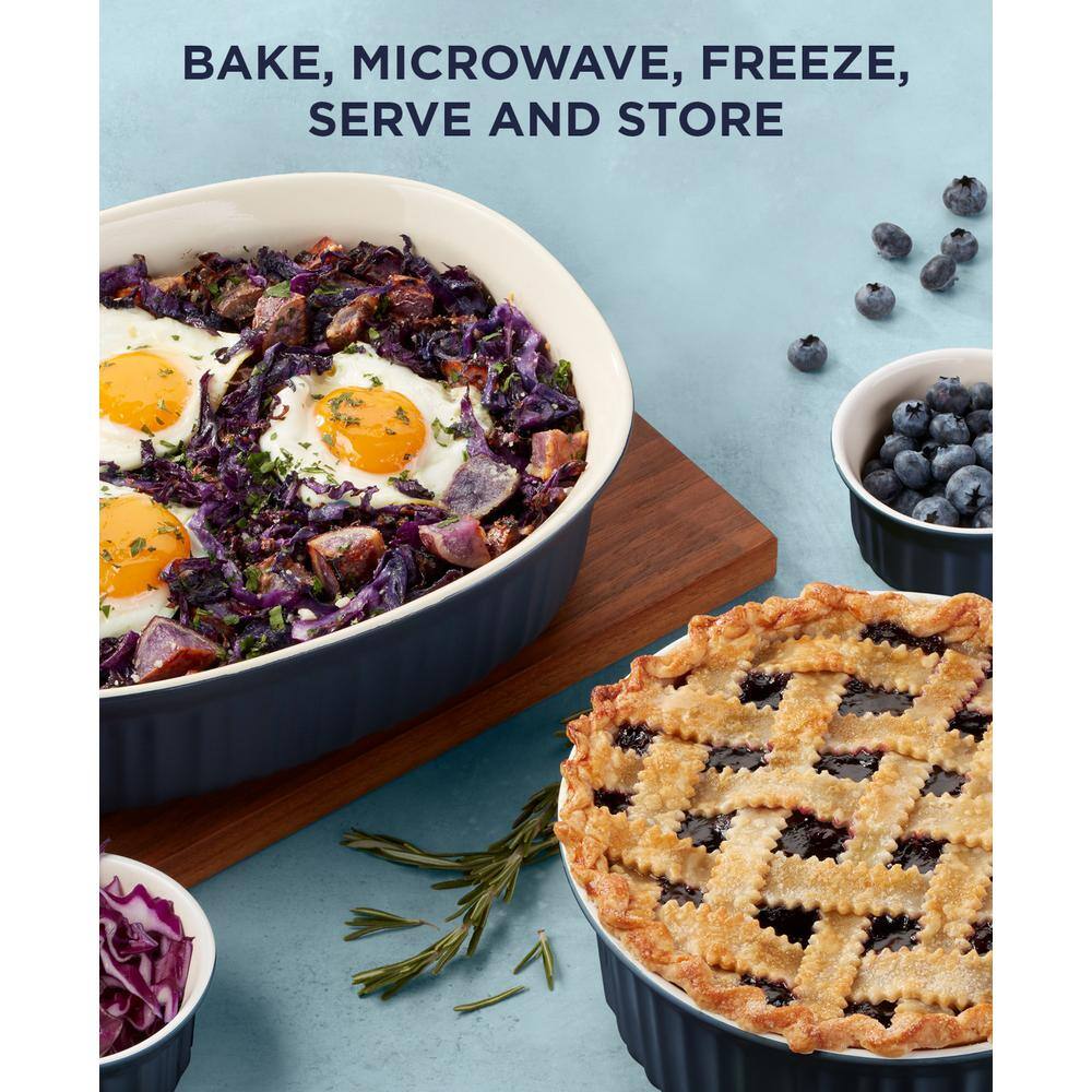 Corningware French Colors 12-Piece Bakeware Set Navy 1147238