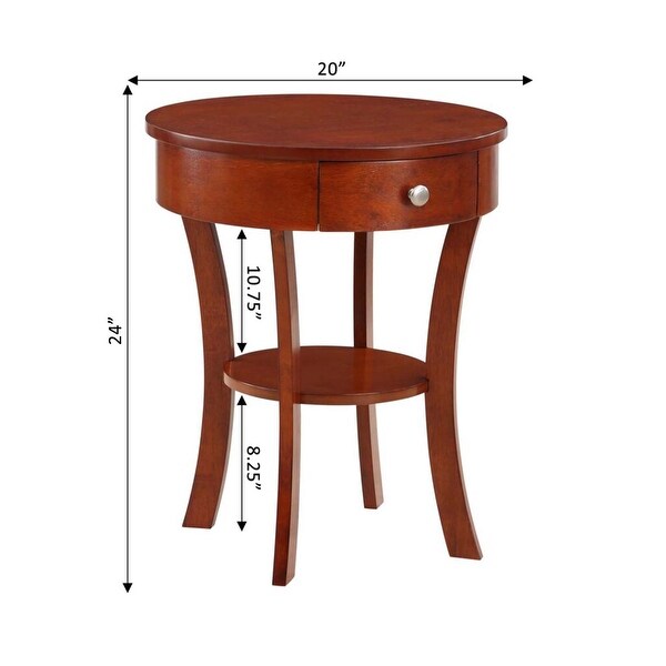 Copper Grove Round End Table with Drawer