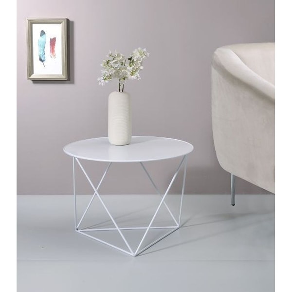 Modern Geometric Metal Accent Table