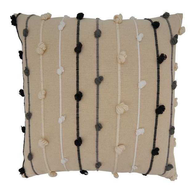 Saro Lifestyle Knotted Decorative Pillow Cover