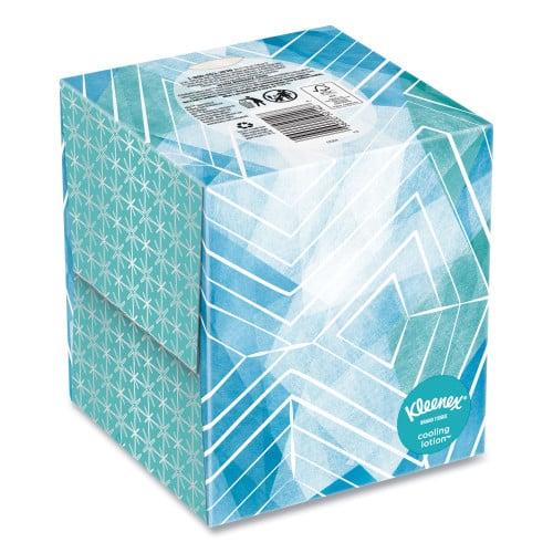 Kleenex Cool Touch Facial Tissue， 2-Ply， White， 45 Sheets/Box， 27 Boxes/Carton (50140)