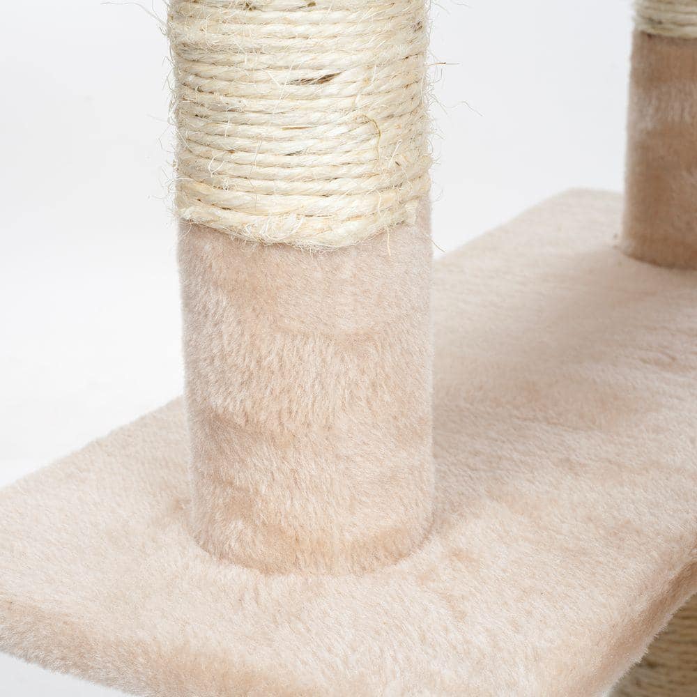 Petmaker 66.25 in. Beige Skyscraper Sleep and Play Cat Tree 80-QQ80038