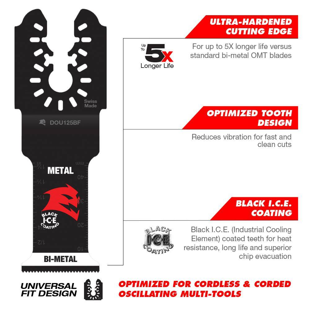 DIABLO 1-14 in. Universal Fit Bi-Metal Oscillating Blades for Metal (3-Pack) DOU125BF3