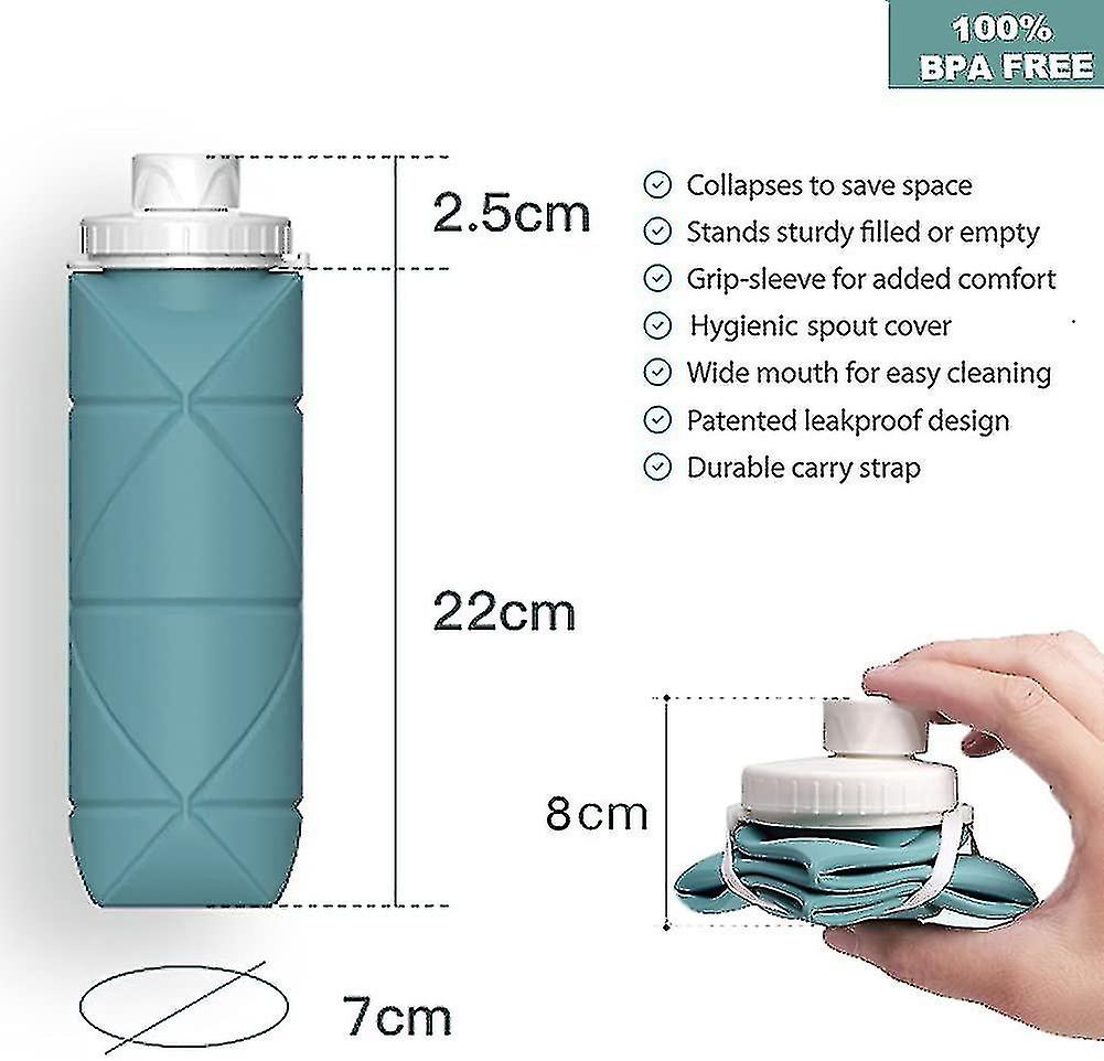 Special Made Collapsible Water Bottles 2 Pack Bpa Free Siliconce Leak-proof Reusable Travel Water Bottle Lightweight Waterproof Bottle For Sport Worki