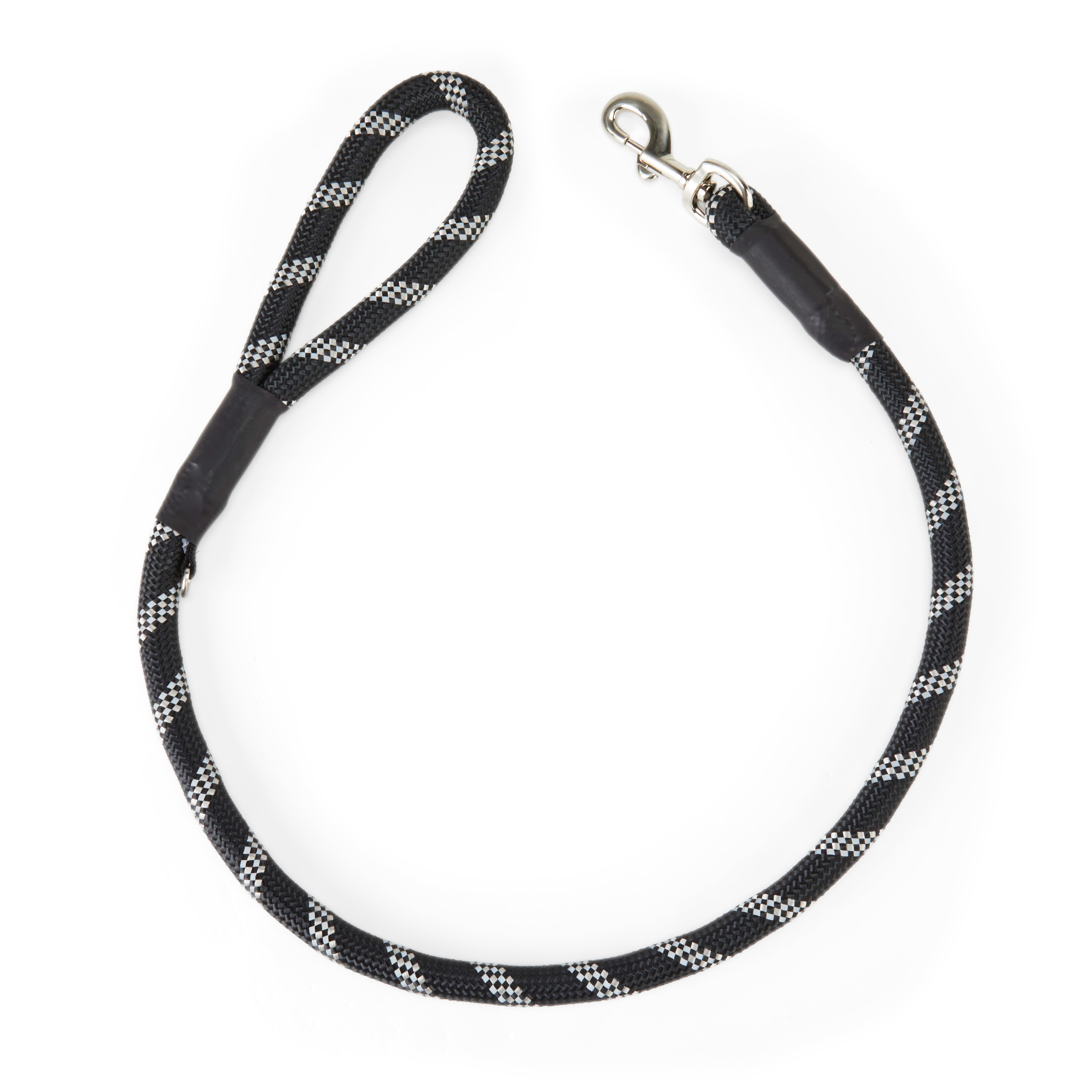 YOULY Black Reflective Rope Leash for Big Dogs， 4 ft.