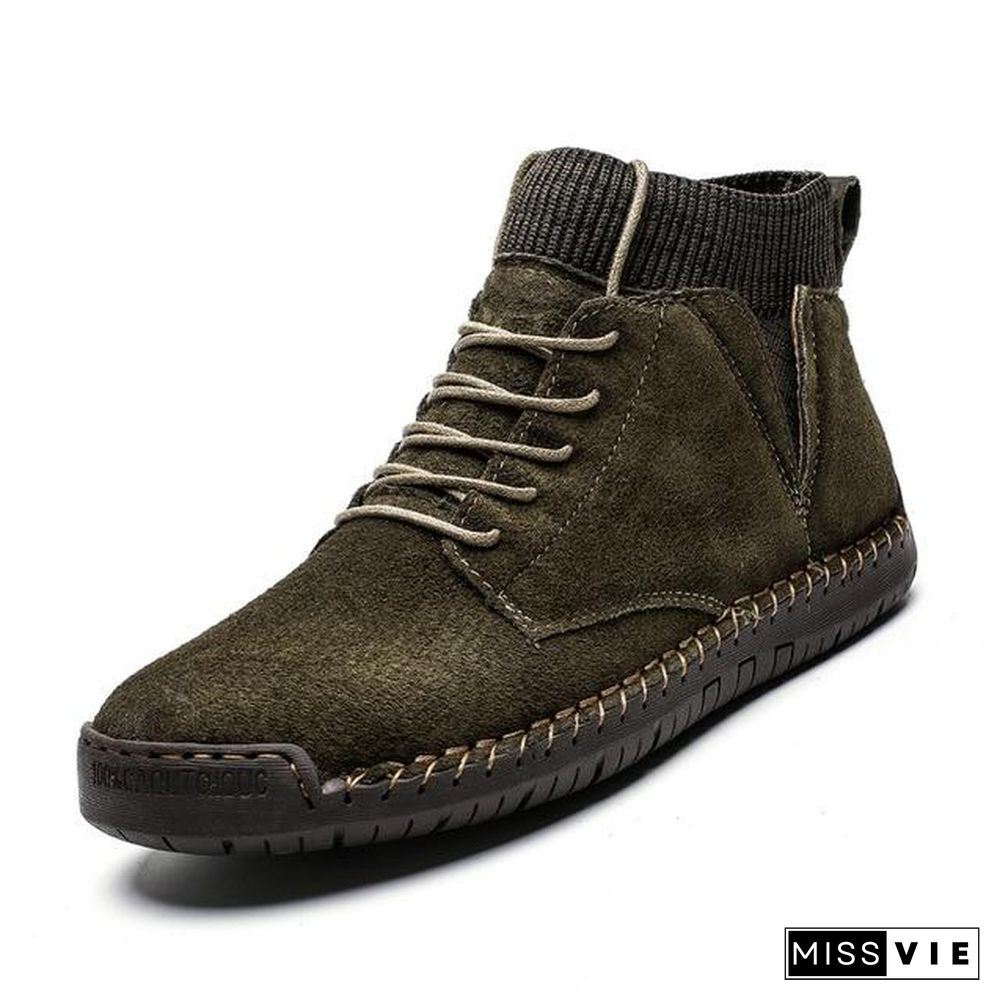 Men Casual Shoes High Top Boots Shoes Fashion Outdoor Army Travel Botas Hombre Sock Man Brithsh Sneaker