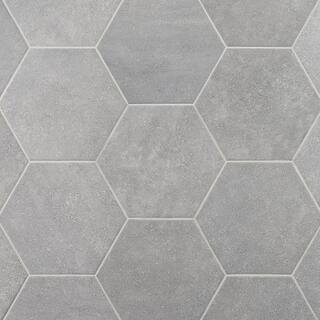 Ivy Hill Tile Sanskrit Gray Hex 8.86 in. x 10.20 in. Matte Porcelain Floor and Wall Tile (9.47 sq. ft.Case) EXT3RD105718