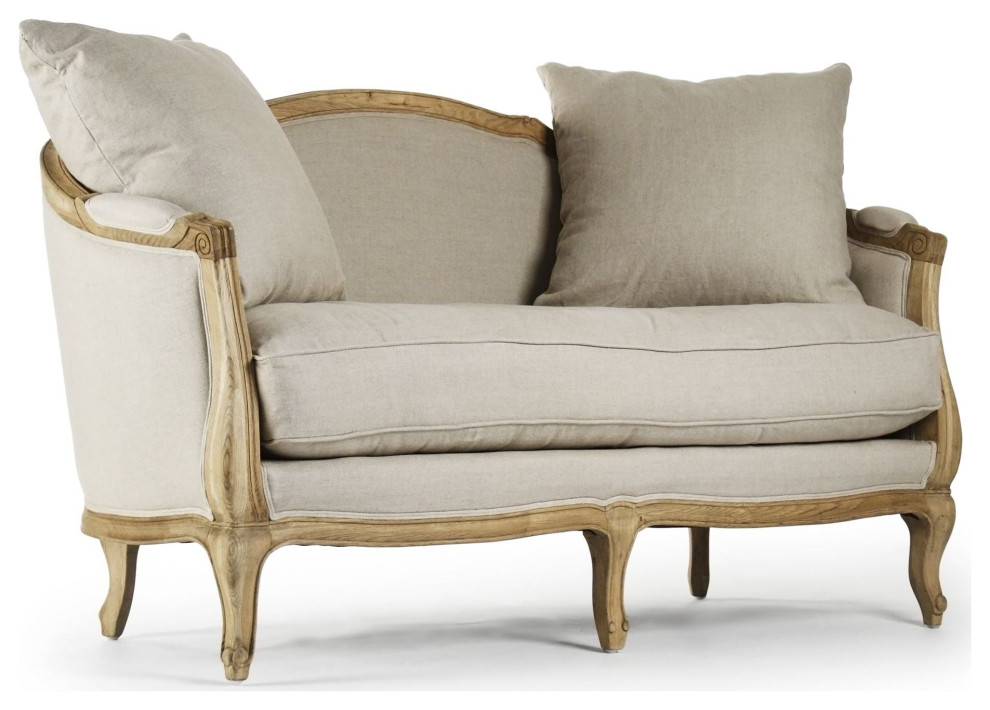 Maison Settee   Traditional   Loveseats   by Hudson Home Decor  Houzz