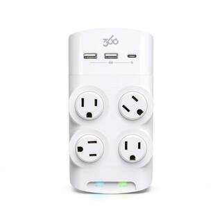 360 Electrical 45-Watt Revolve 4-Outlet Surge Protector 3E0771-WHT6NA