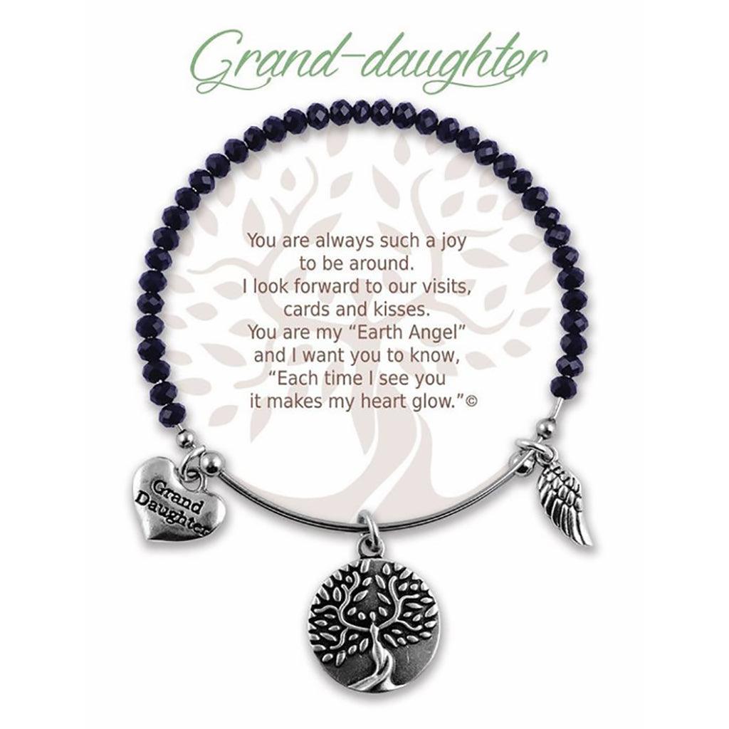 Earth Angel  Grand-Daughter Radiant Black Stone Bracelet