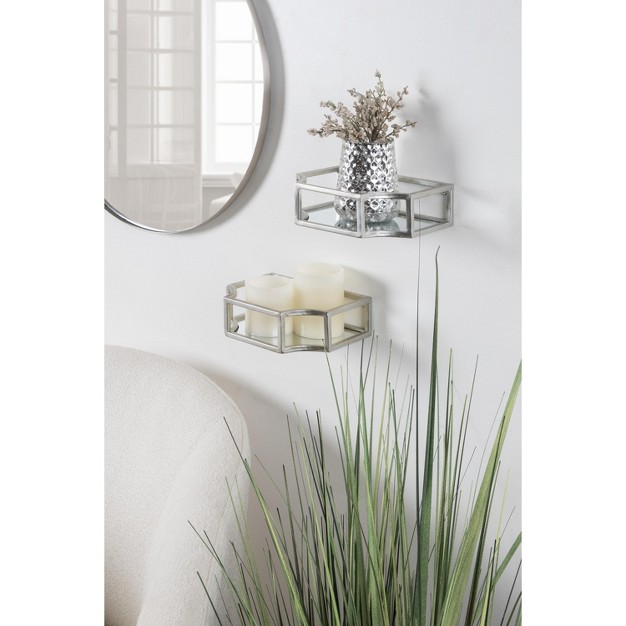 Kate And Laurel Ciel Floating Wall Shelf Set