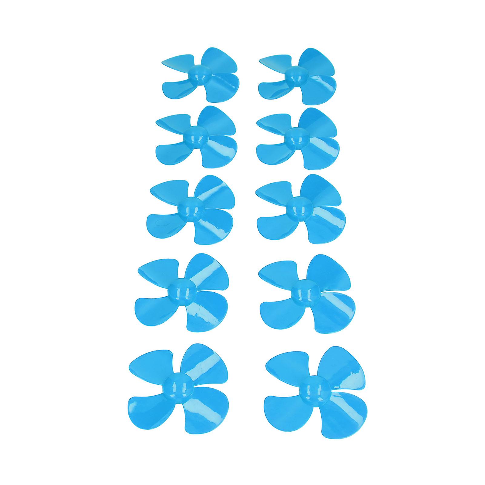 10pcs 100mm 4 Blades Propeller Diy Toy Model Rotating Accessories With 2mm Hole Xr-150blue
