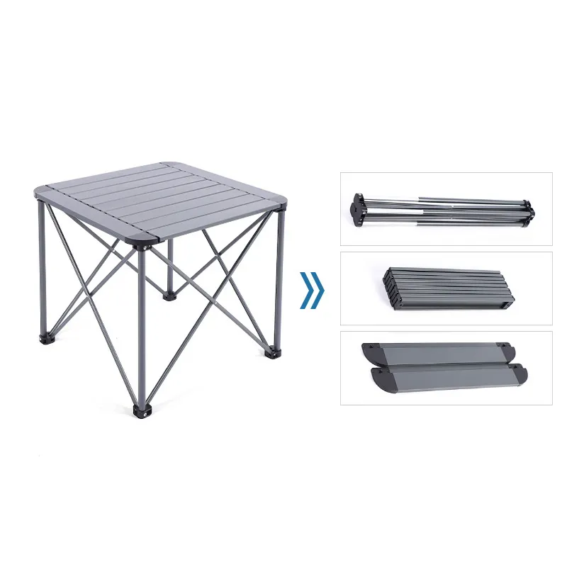 Camp Lightweight Portable Folding Ultralight Roll Up Aluminum Camp Picnic Table Foldable For Outdoor Hiking