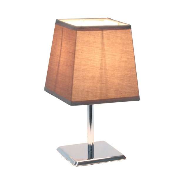 Mini Table Lamp With Squared Empire Fabric Shade Simple Designs