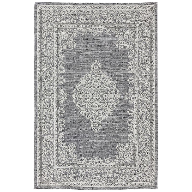 Sunnydaze Parisian Paradise Indoor Area Rug - Ash - 5 ft x 7 ft