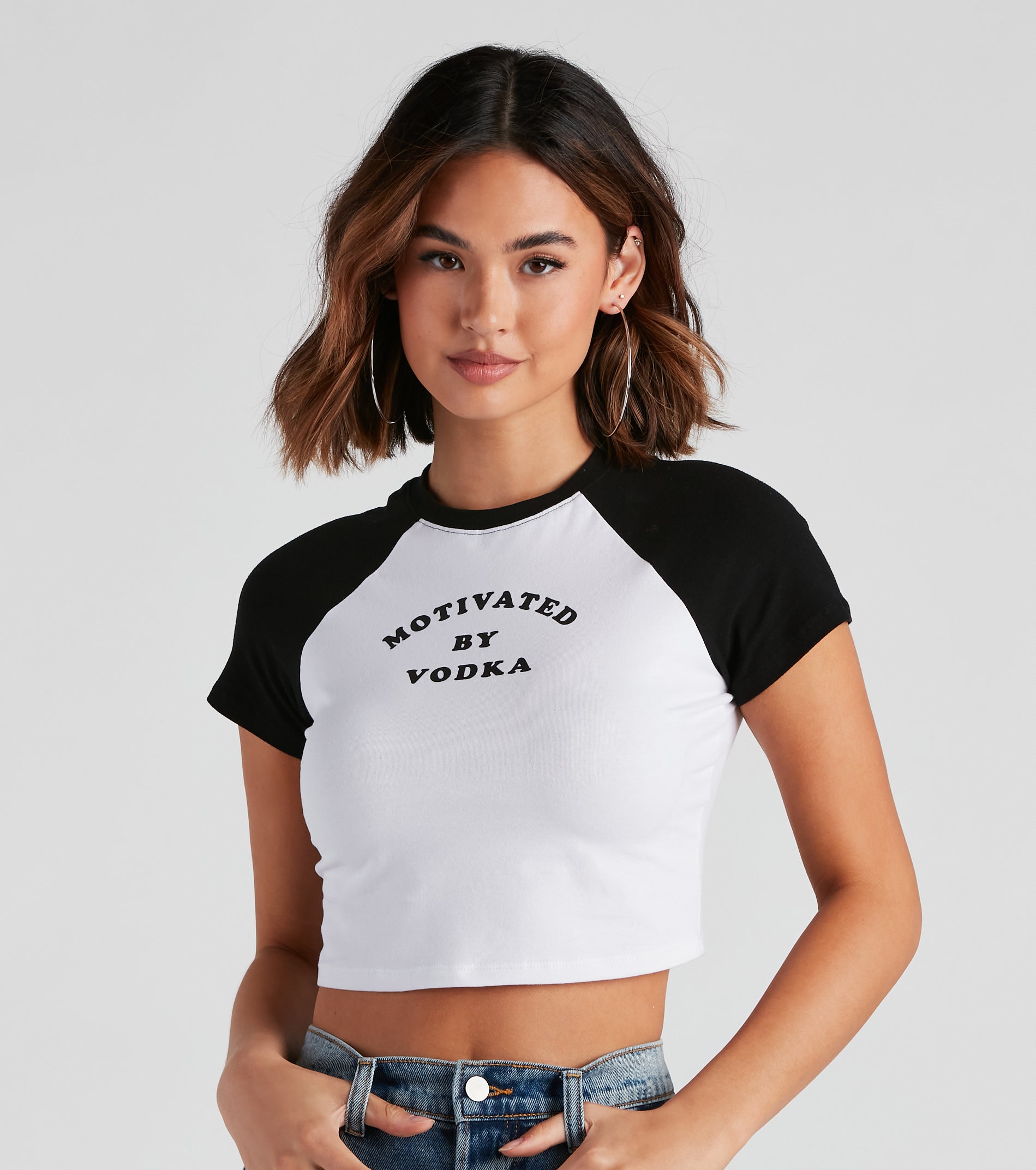 Motivated By Vodka Raglan Tee