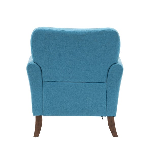 Porthos Home Inia Accent Chair， Fabric， Flared Armrests， Wooden Legs