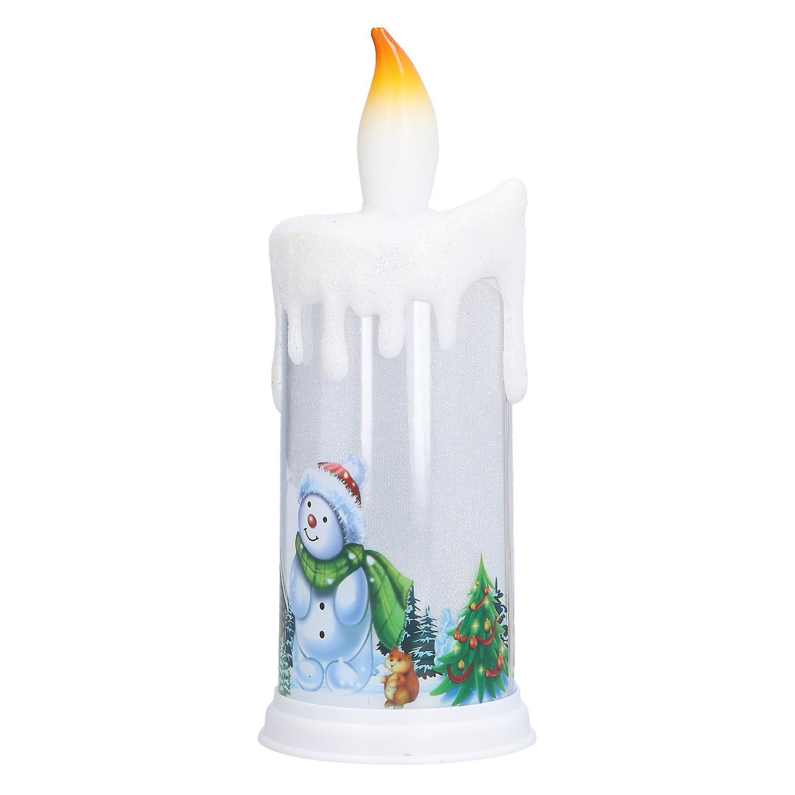 Christmas Flameless Candles Led Simulation Flame Santa Decorating Night Light For Christmastype B Elderly