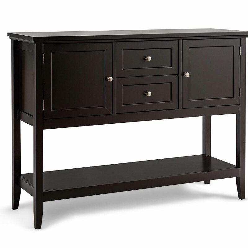 Wooden Sideboard Buffet Console Table with Drawers and Storage