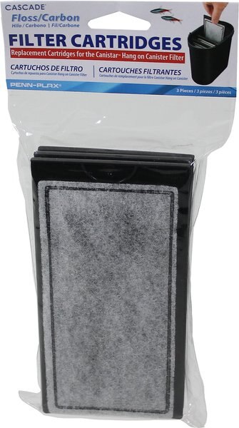 Penn-Plax 3 Pack Canistar Hang-on Filter Replacement Cartridge