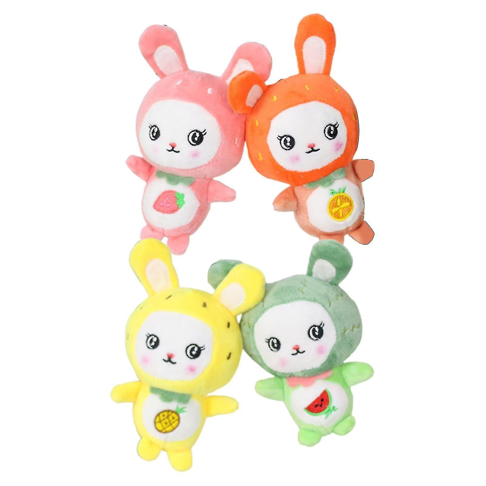 Plush Pendant Adorable Expression Vivid Cute Face Rabbit Keychain Doll Stuffed Animals Soft Toys For Kids