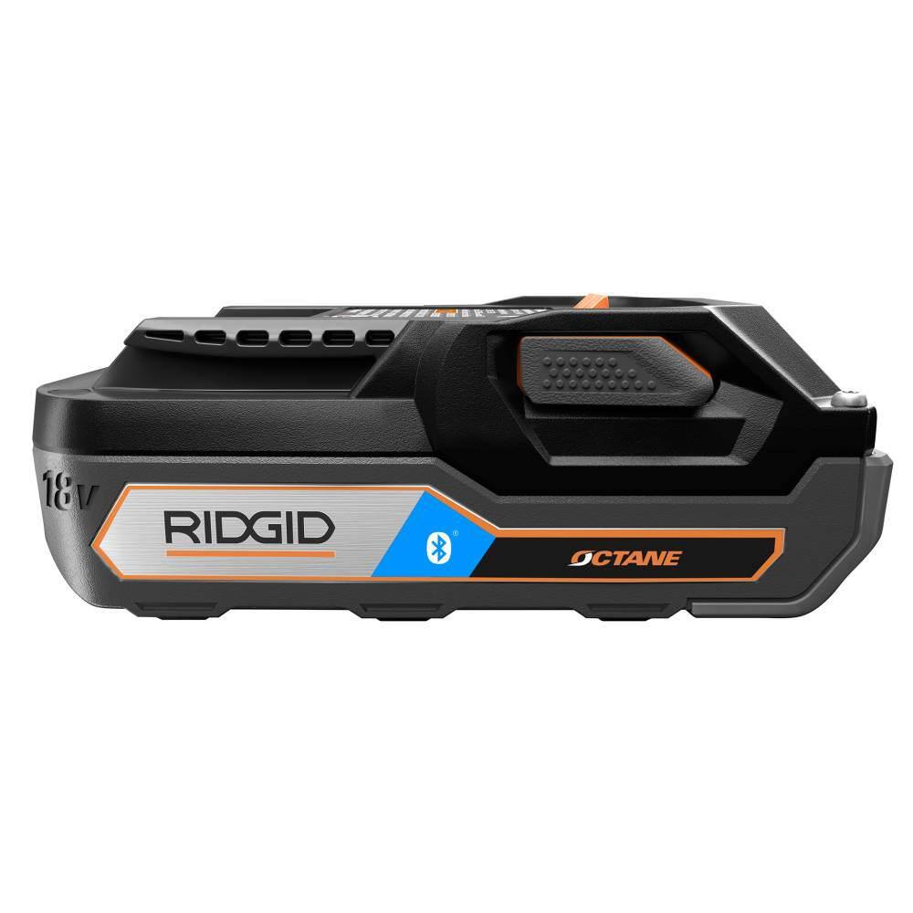 RIDGID 18V OCTANE Bluetooth 3.0 Ah Batteries (2-Pack) and Charger Kit with Tool Bag AC806