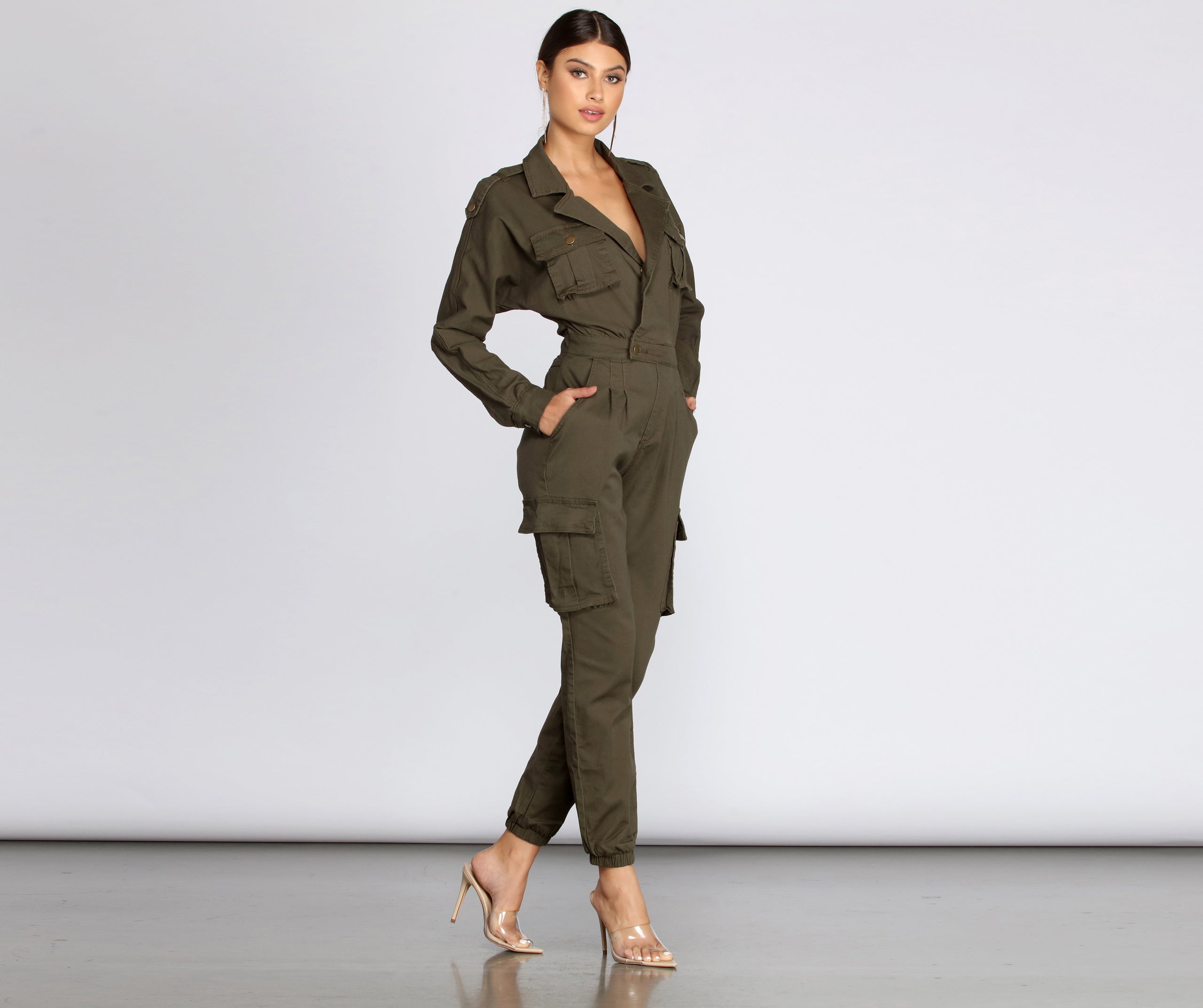 Trendy Utility Cargo Jumpsuit