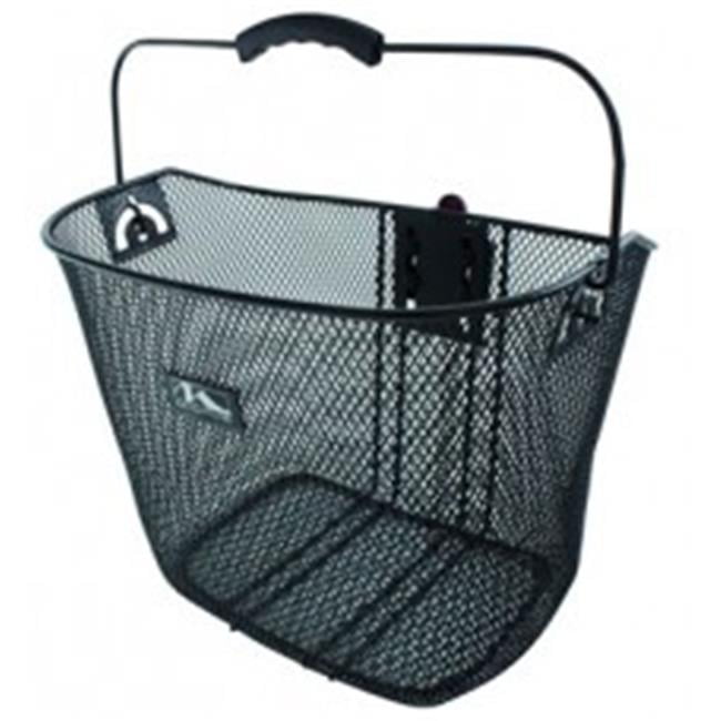 M-Wave Reinforced Wire Bicycle Basket (Black， 37 x 26 x 25-cm)