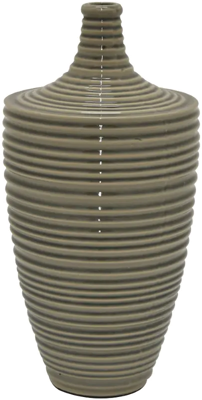 15 Inch Gray Tone Vase